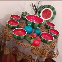 ظروف سفالی یلداقابل شستشو 