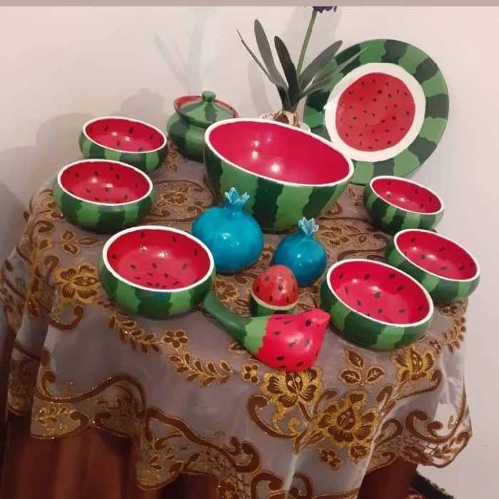 ظروف سفالی یلداقابل شستشو 