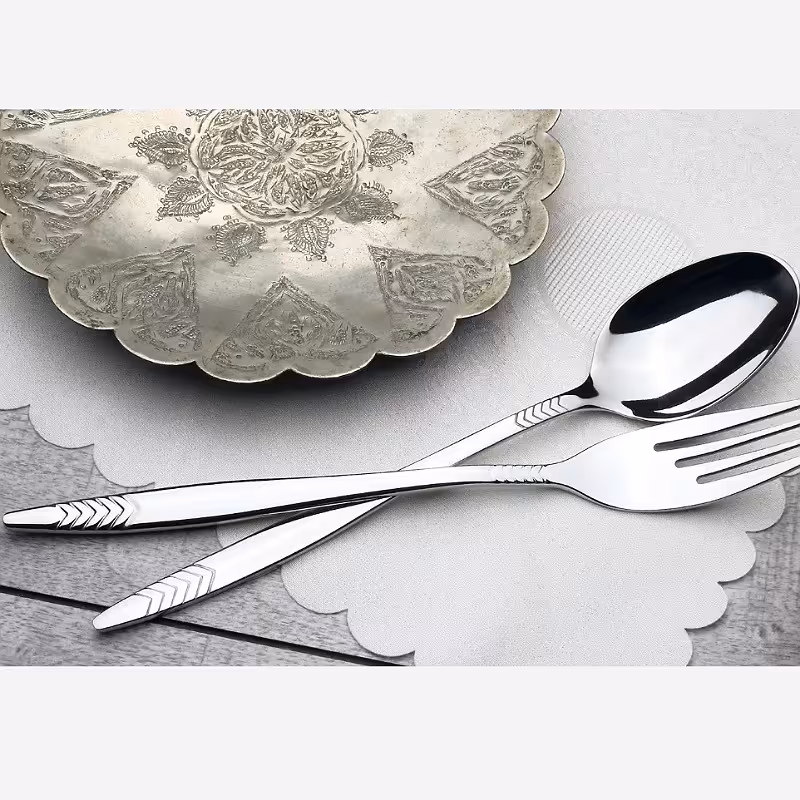 سرویس قاشق چنگال استیل ضدزنگ  تمام براق ام جی اس (30 نفره ) 157 پارچه) DF003 