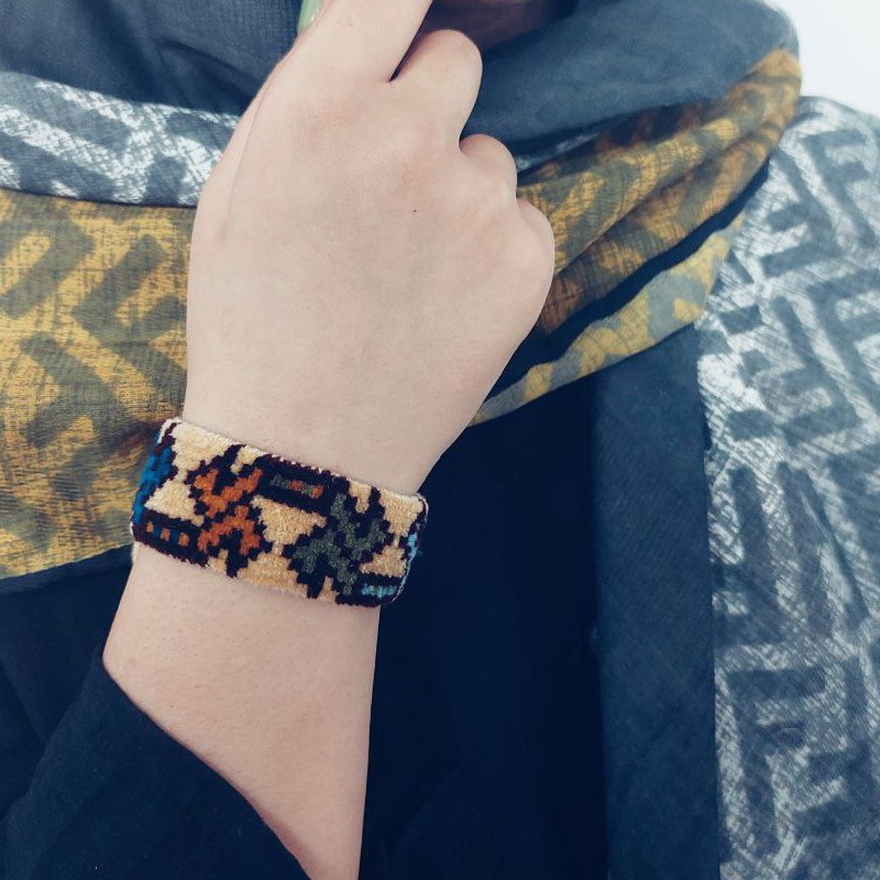 دستبند بافت طرح قوش