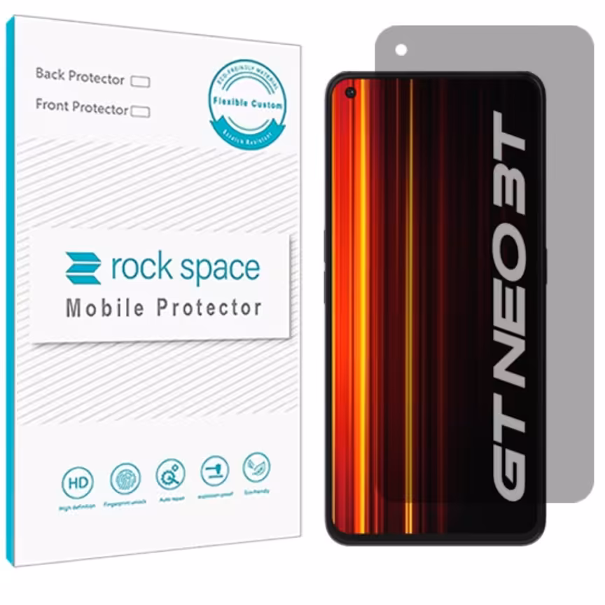گلس پرایوسی (حریم شخصی)نانو و ضد ضربه گوشی ریلمی GT Neo 3T برند راک اسپیس 
