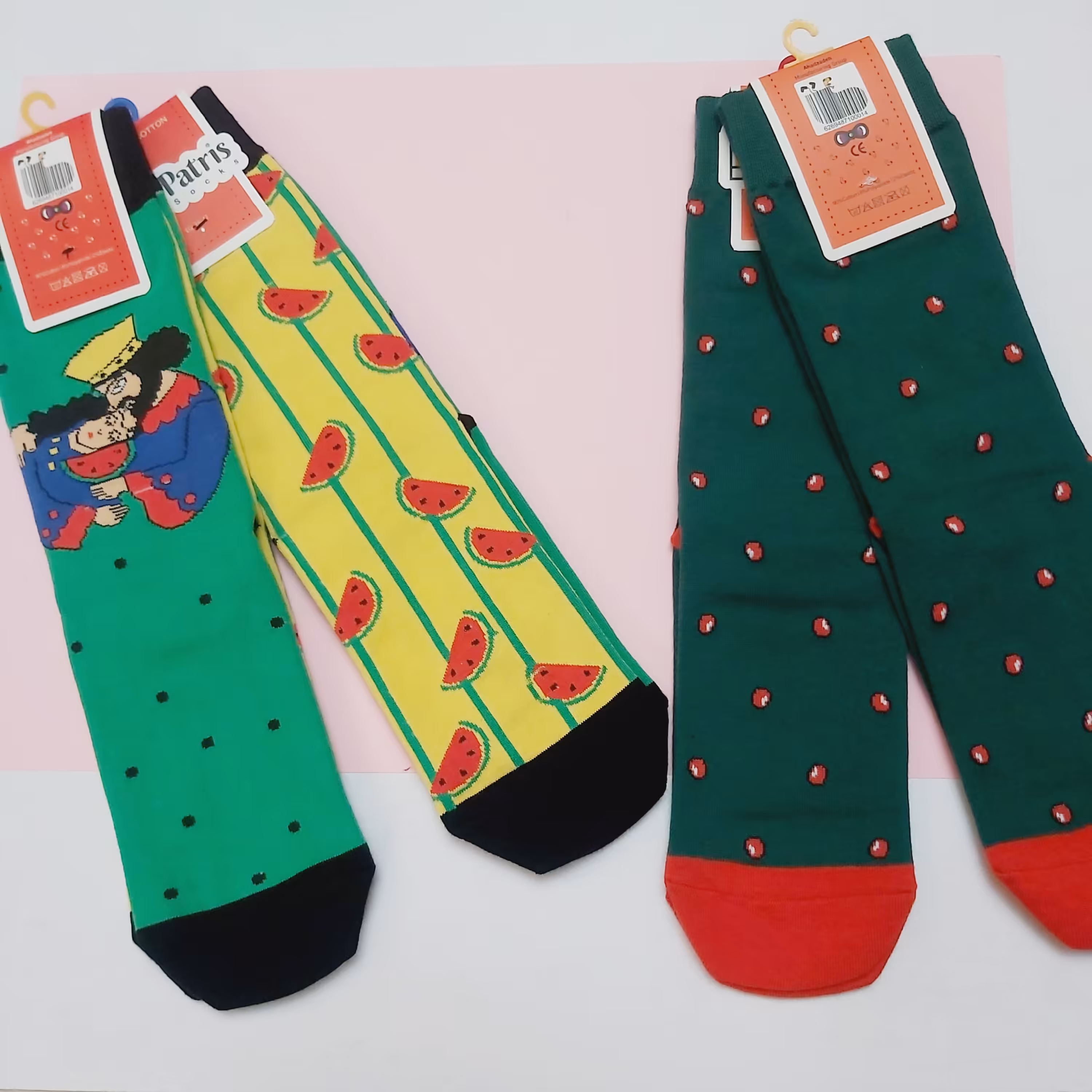 جوراب یلدایی،ساق بلند،هندوانه تا به تا،نخ پنبه اعلاء