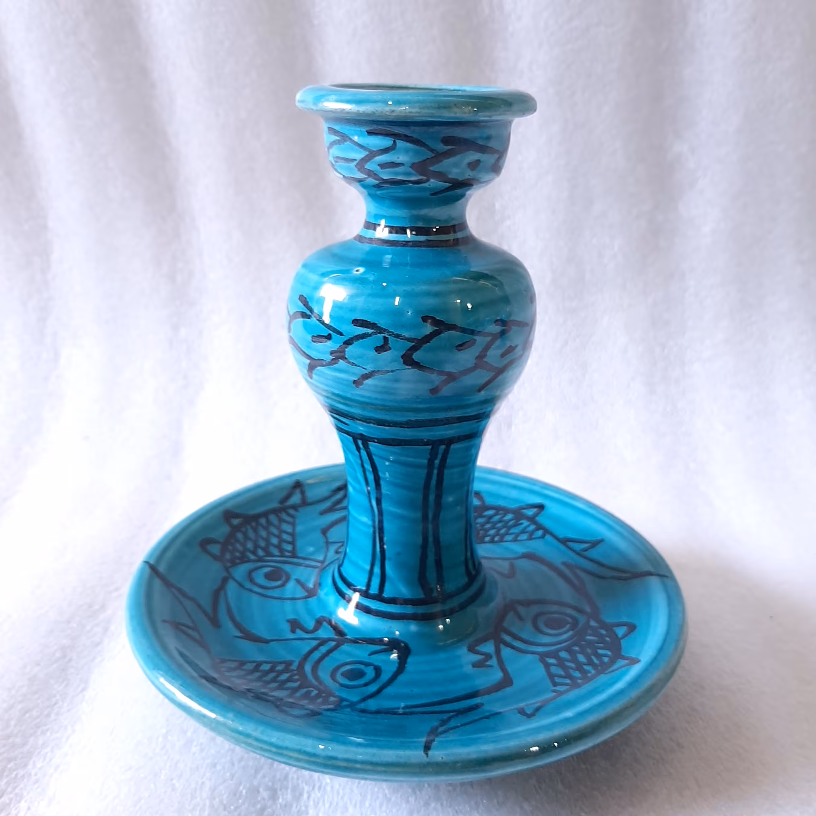 شمع دان سفالی