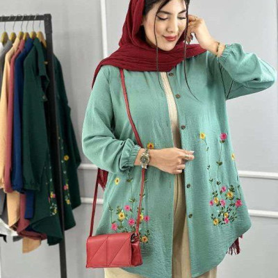 شومیز مانتویی بابوس مدل مهرو - کد 808