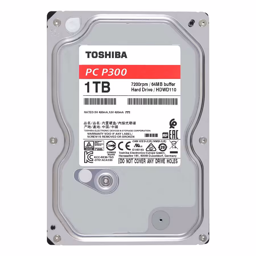 قیمت و خرید هارد اینترنال 1 ترابایت توشیبا مدل P300 | یاس ارتباط