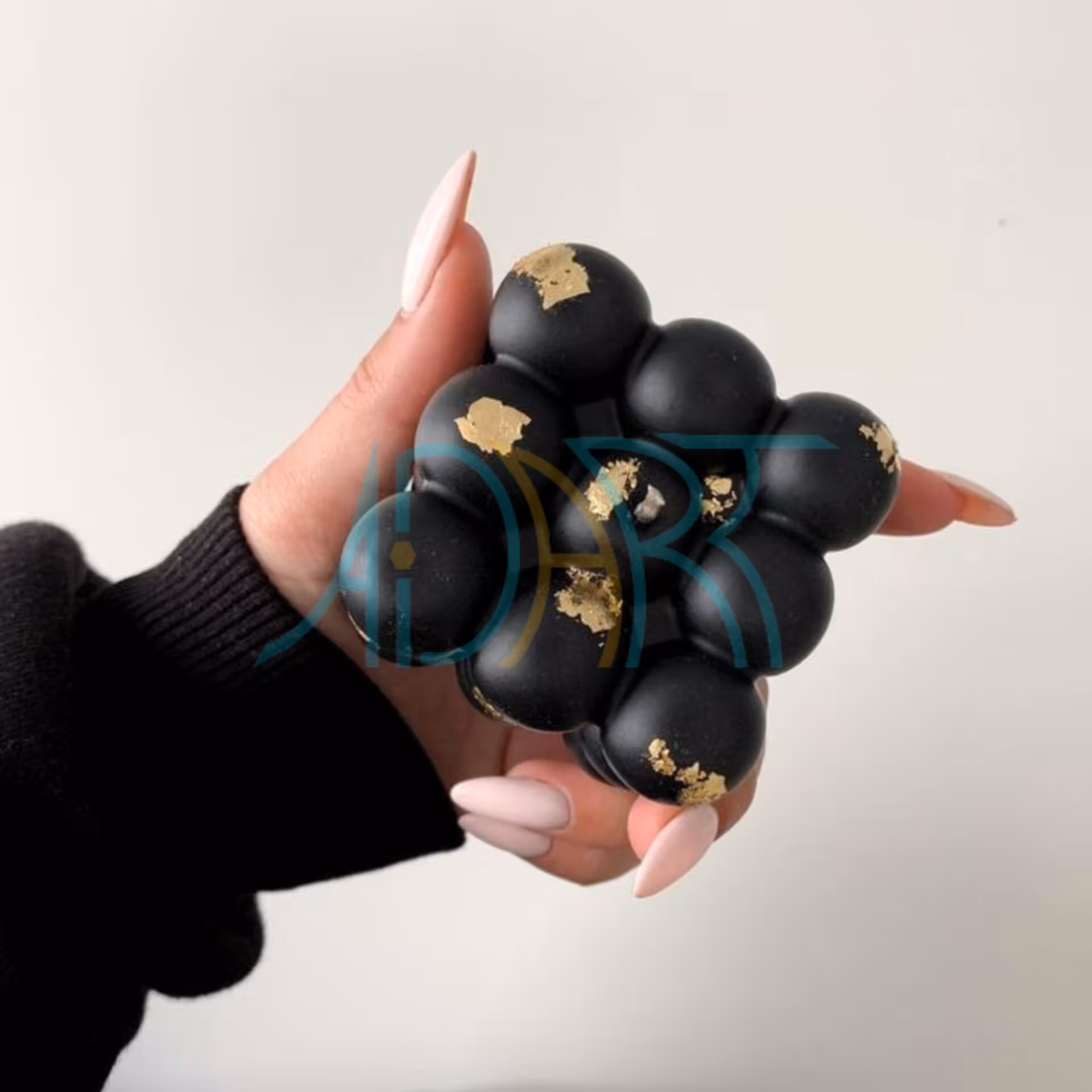 شمع روبیک بزرگ 9تایی مدل  cube candle همراه با ورق طلا