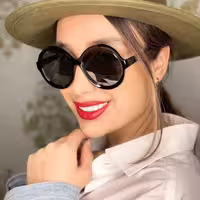 عینک آفتابی زنانه گرد مشکی برند بانگ