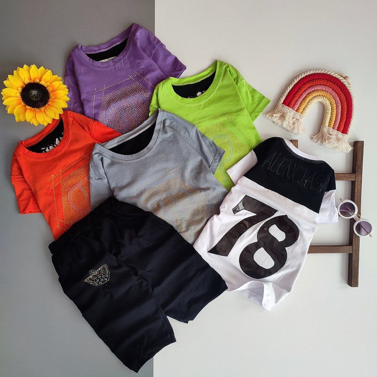 ست اسپورت شیک و جذاب مناسب حدود سنی 4 تا 9 سال جنس نخ پنبه لاکرا یک رو خنک و مناسب فصل