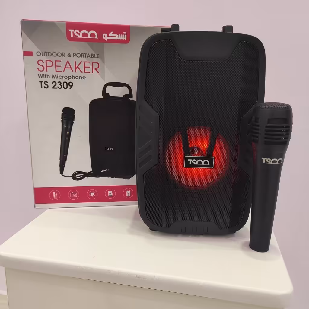 اسپیکر پرتابل تسکو قابل حمل مدل TH2309 دارای میکروفون کیفیت صدای بسیار بالا ارسال رایگان به همراه هدیه