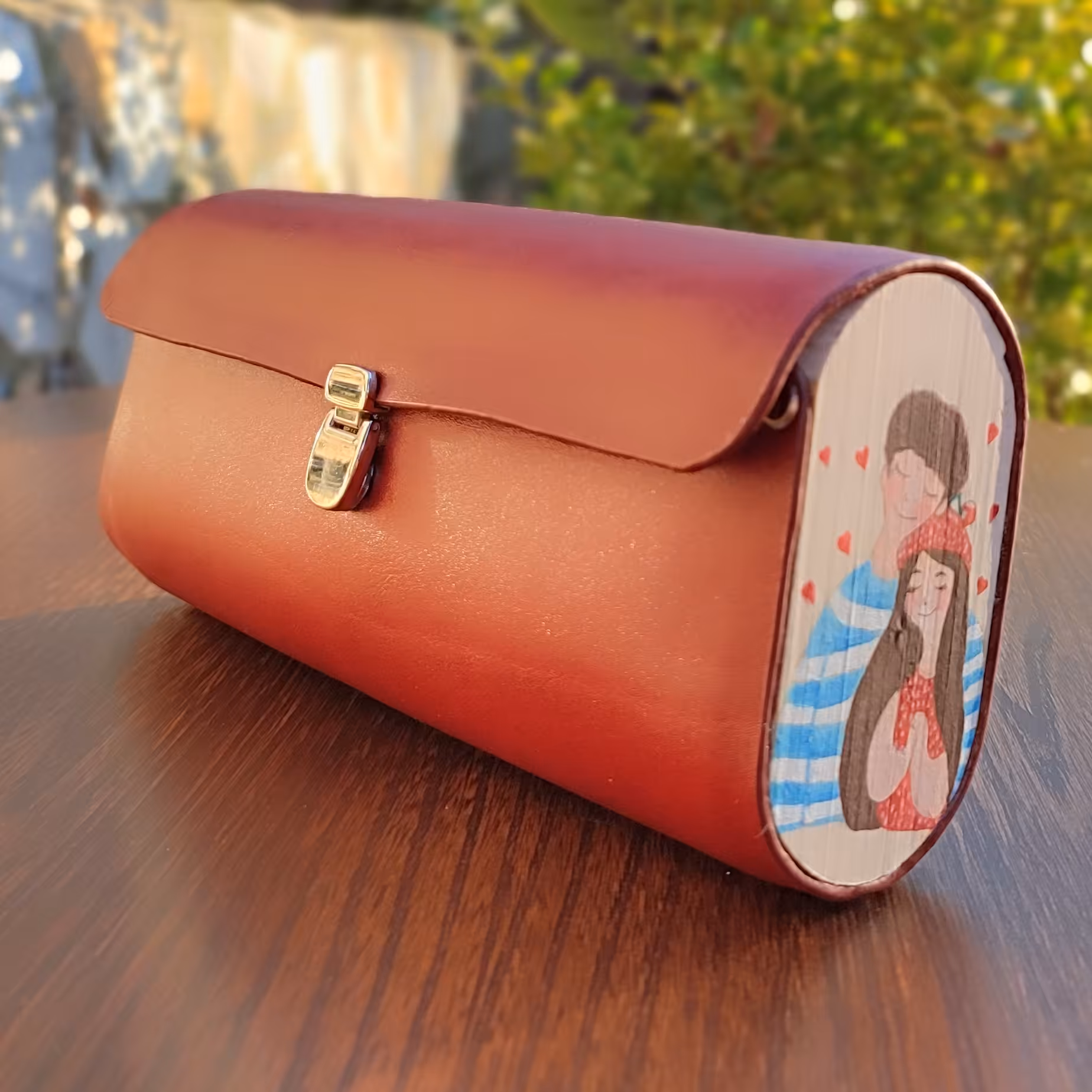 کیف چرمی زنانه دستی مدل محبت