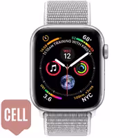سری 4 اسپرت مردانه 44 میلیمتری مدل Silver Aluminum Case with Seashell Sport Loop سلولار - Hiapple.ir