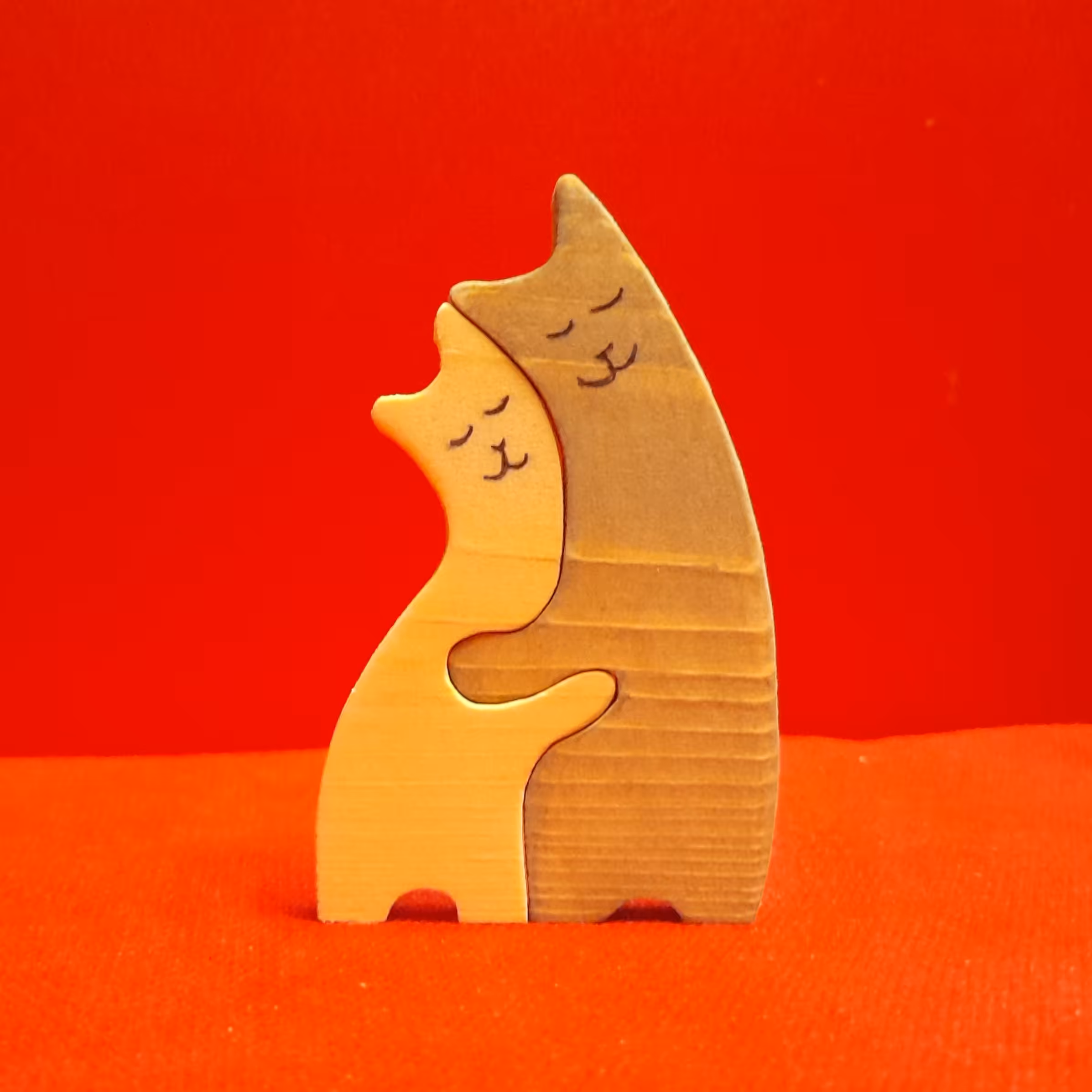 پازل چوبی گربه های مهربون