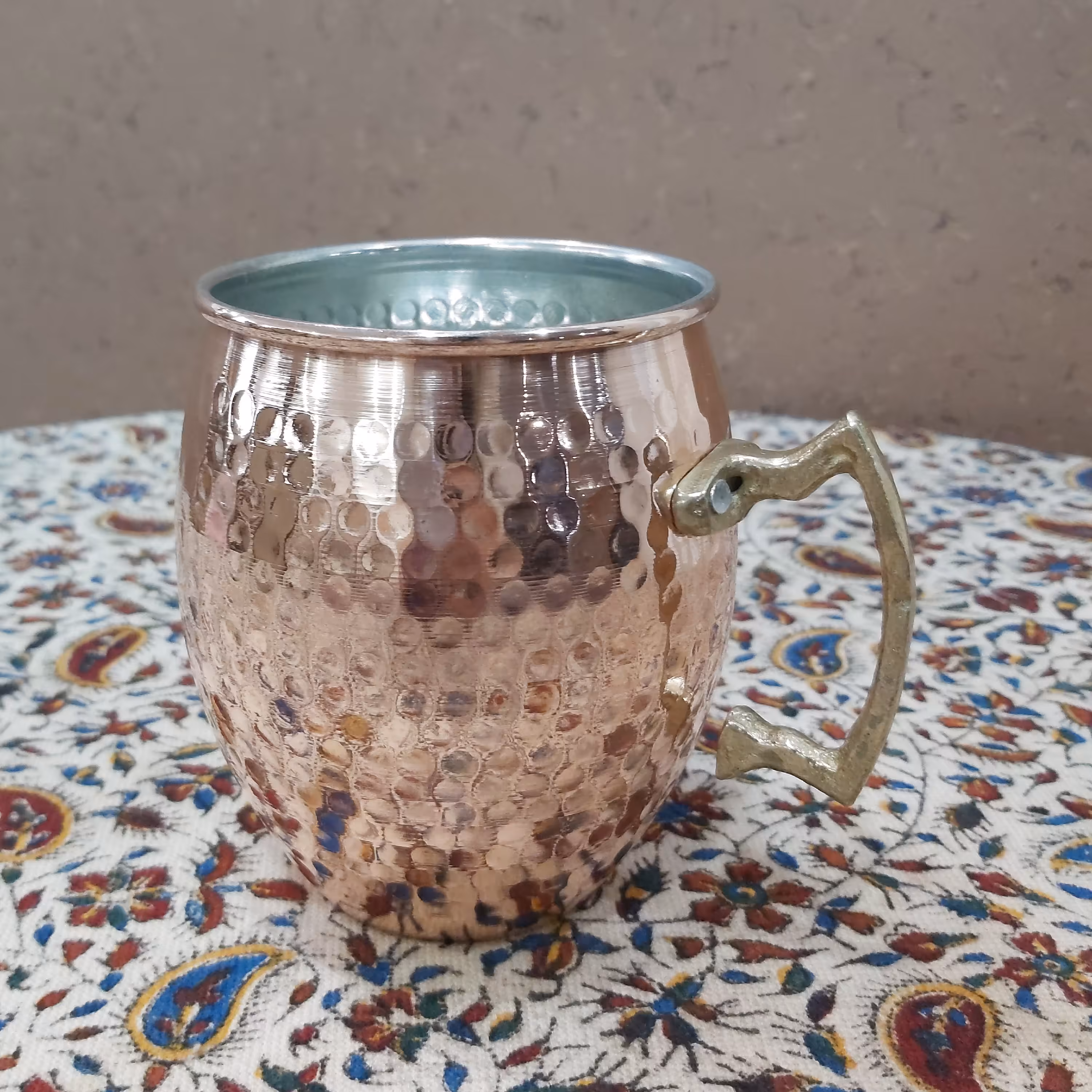 لیوان یا ماگ دسته برنجی سیمین مس