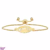 دستبند طلا 18 عیار طرح صورت مدل D22