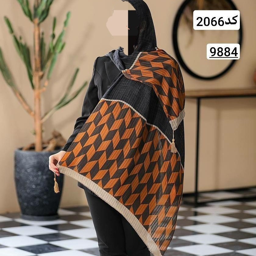 شال نخی منگوله دار