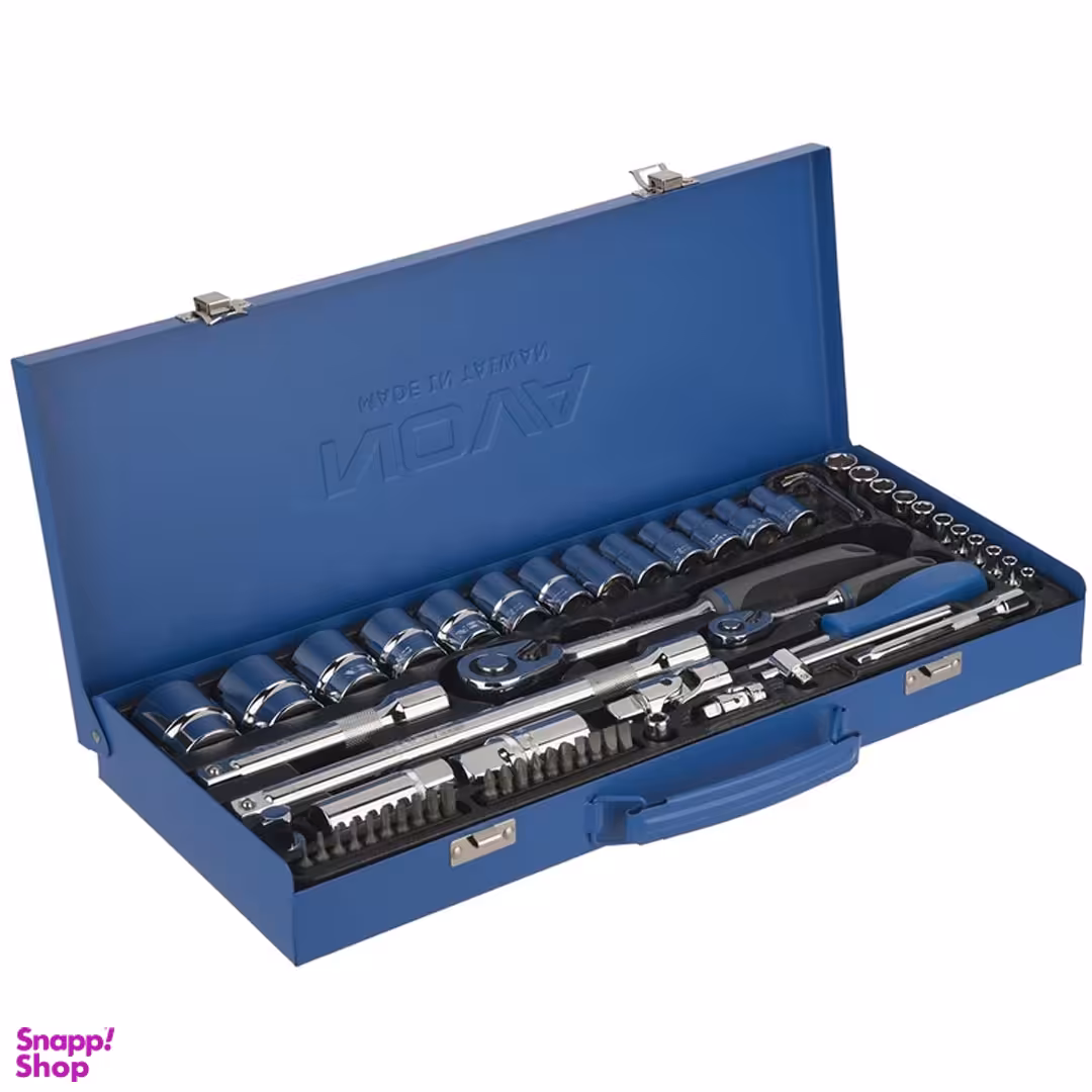 جعبه بکس ترکیبی نووا مدل 7016 مجموعه 60 عددی