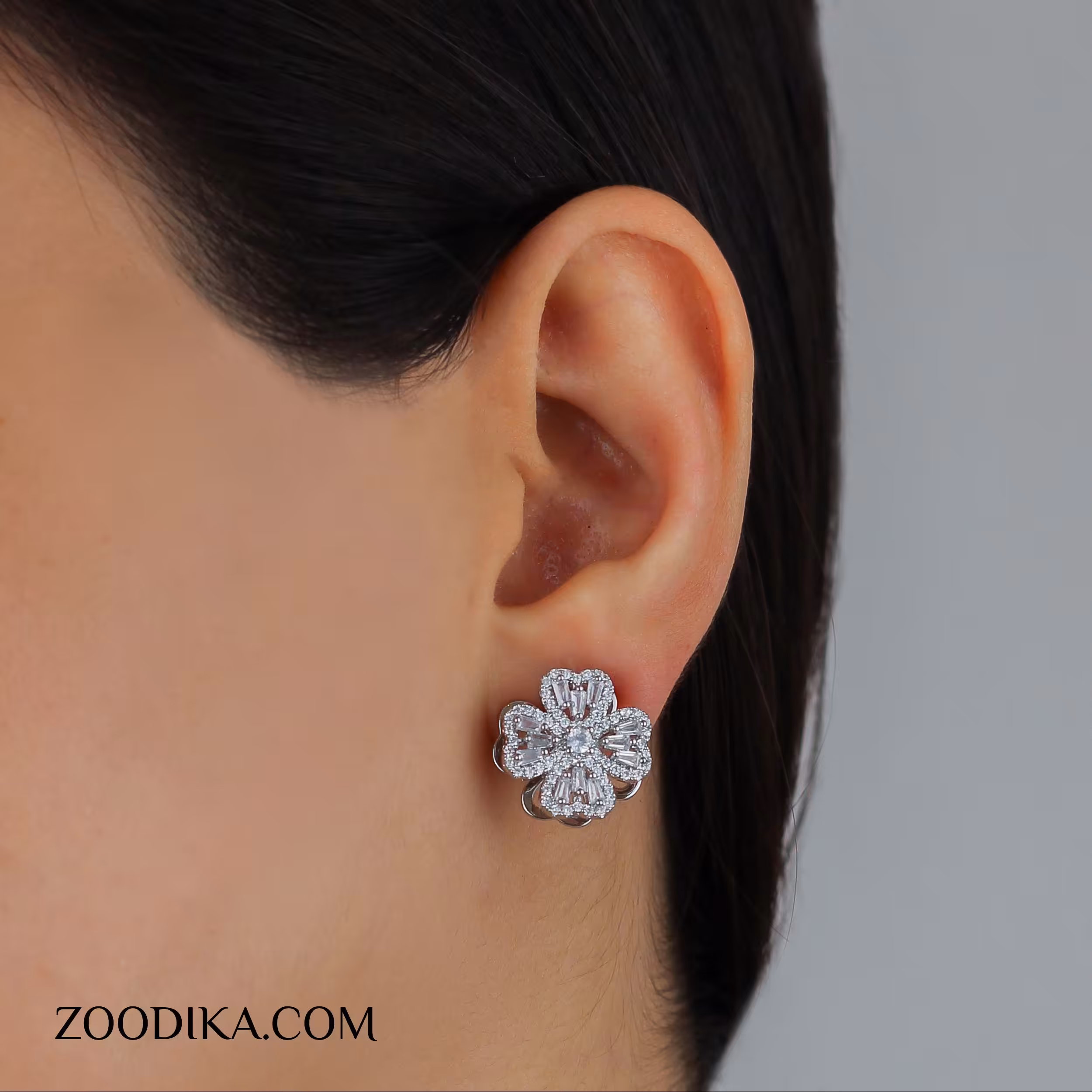 گوشواره استیل اسپینری رنگ ثابت ضد حساسیت AAC-240