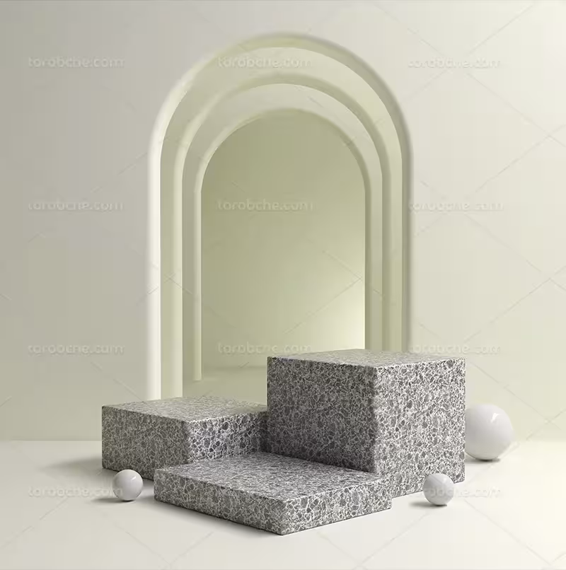 بک دراپ عکاسی محصول با سنگ مرمر | گرافیک با طعم تربچه