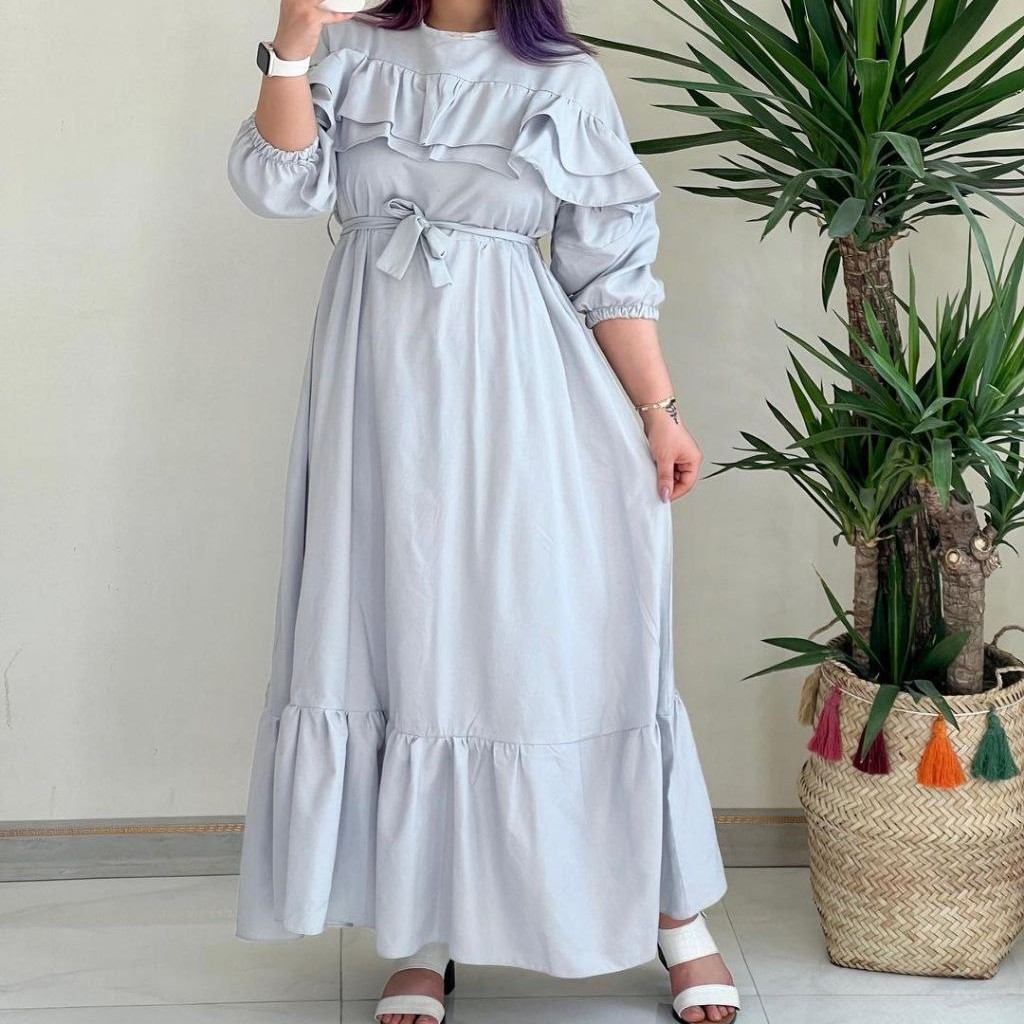 ماکسی یقه چین بلند