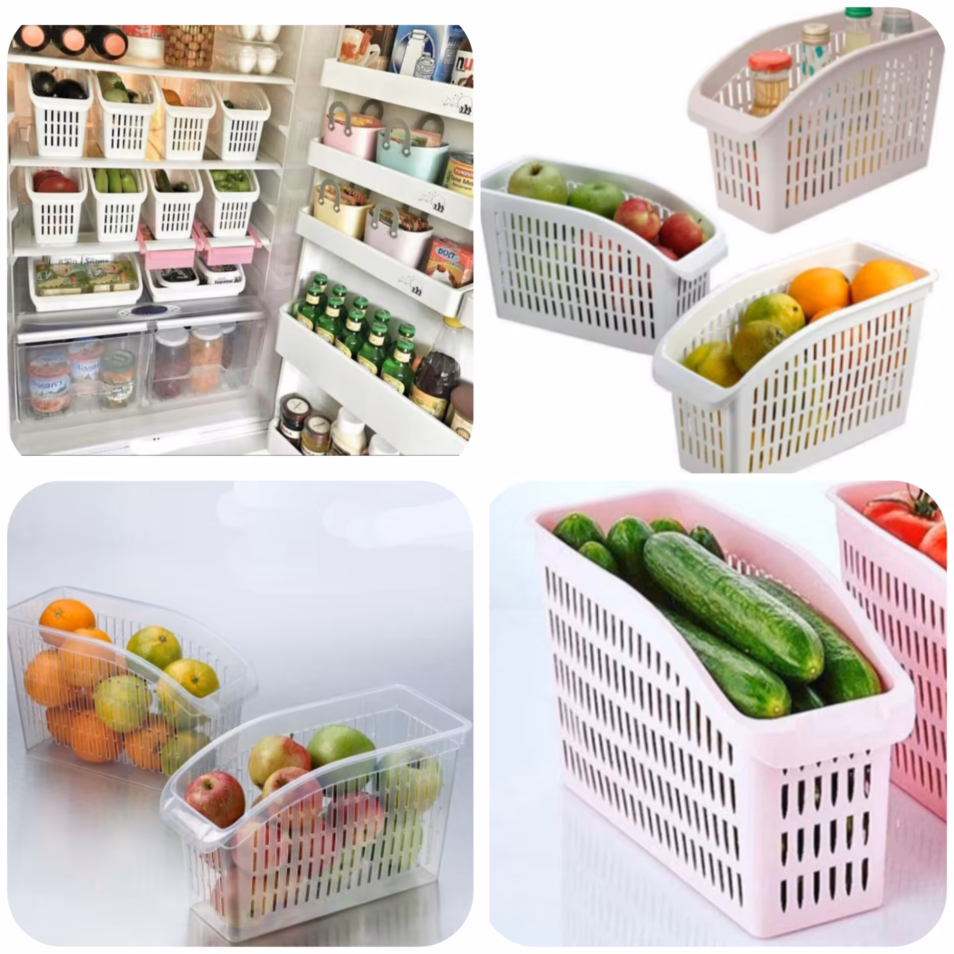 سبد یخچالی سبد نظم دهنده یخچال و کمد و... ابعاد سبد طول 29 در ارتفاع 15 دهانه ی متوسط تعداد یک عددی 