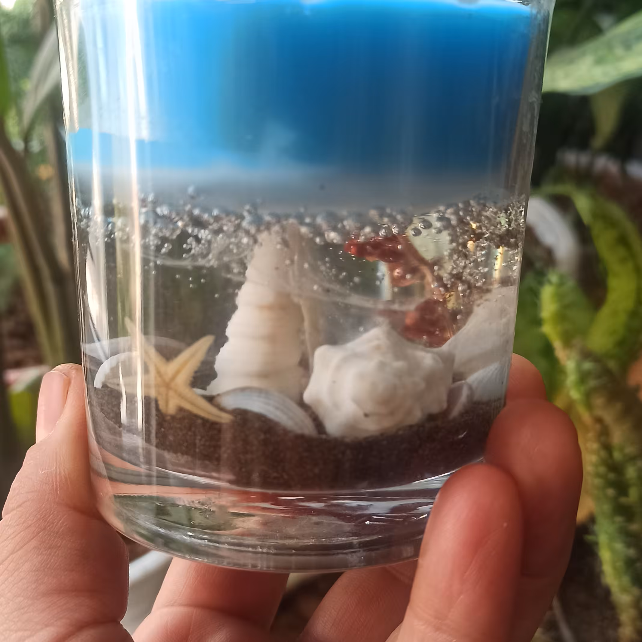 شمع جار طرح اقیانوسی ارتفاع جار حدود 8 سانت