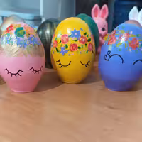 تخم مرغ رنگی سفالی4 عددی