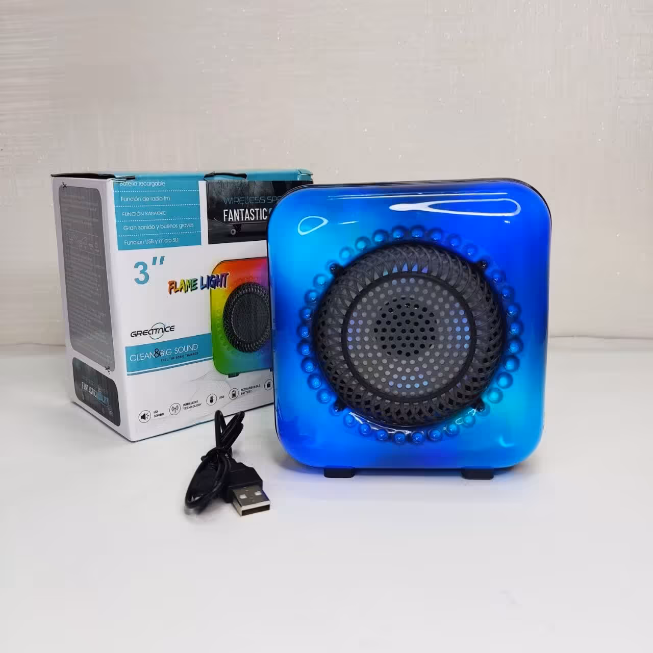 اسپیکر بلوتوثی قابل حمل gts-1373 رم و فلش خور