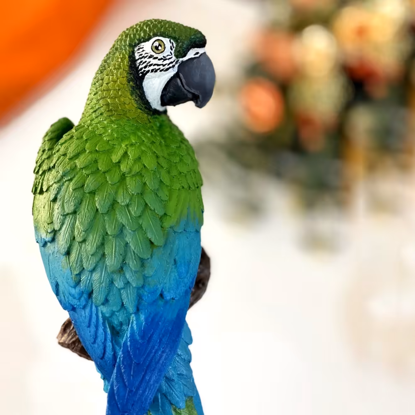 مجسمه طوطی شادرنگ ماکائو رنگ سبز