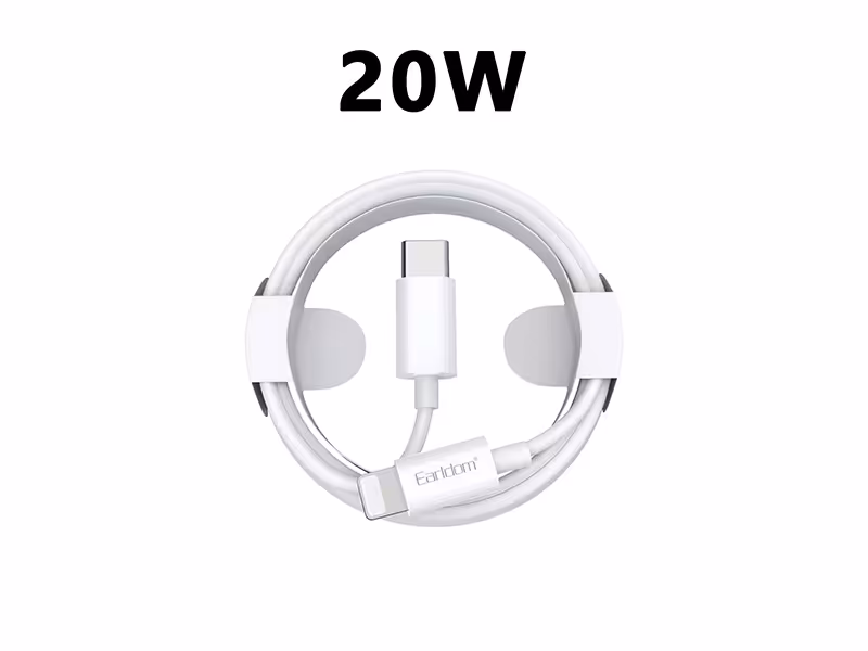 کابل شارژ سریع تایپ سی به لایتنینگ 20 وات یک متری ارلدام 20W Earldom PD Charging Cable 1m EC-166