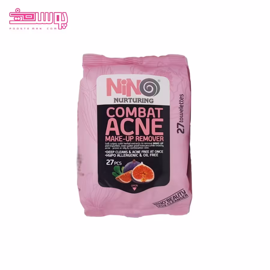دستمال مرطوب پوست چرب نینو 27 عددی