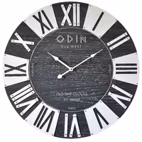 ساعت دیواری چوب و فلز  دستساز مدل OLD WEST(رنگ مشکی)