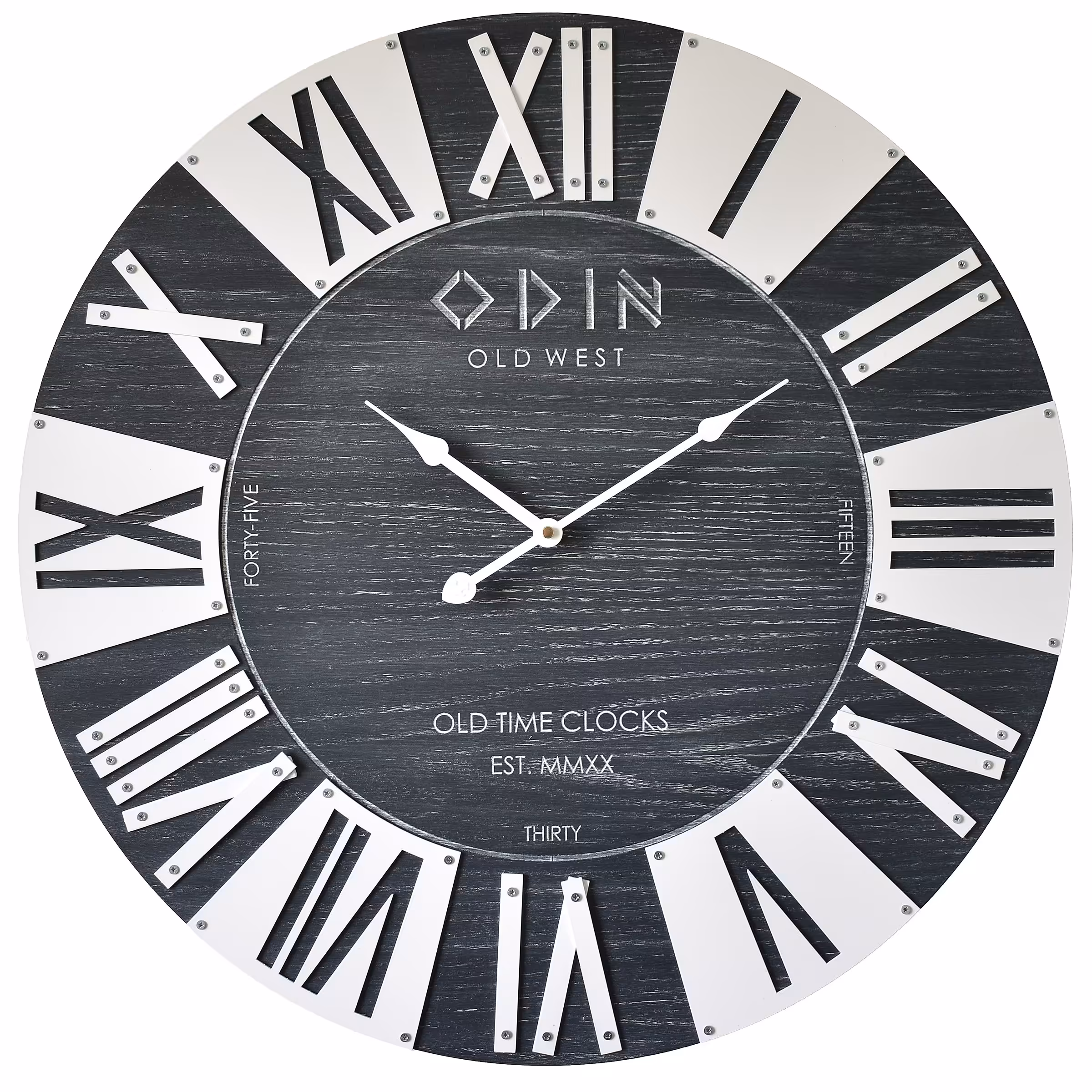 ساعت دیواری چوب و فلز  دستساز مدل OLD WEST(رنگ مشکی)
