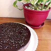 چیزکیک شکلاتی با رویه ی گاناش