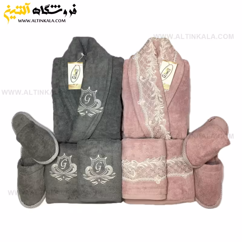 سرویس حوله عروس و داماد 10تکه گیپوردار برند GUMUS