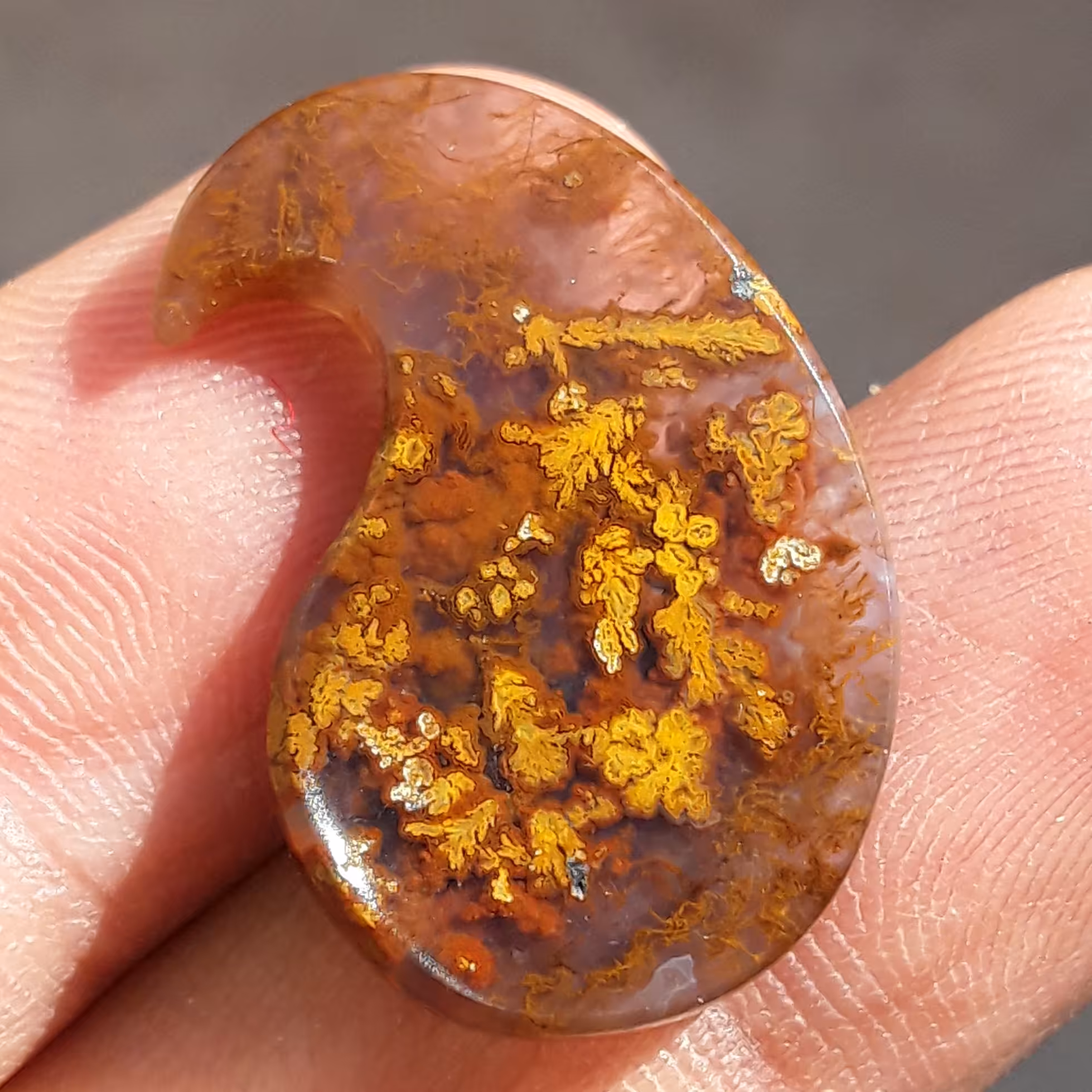 عقیق شجری پاییزی تراش فانتزی