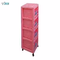 فایل پلاستیکی چهار کشو ناصر پلاستیک مدل سیندرلا کد 544L