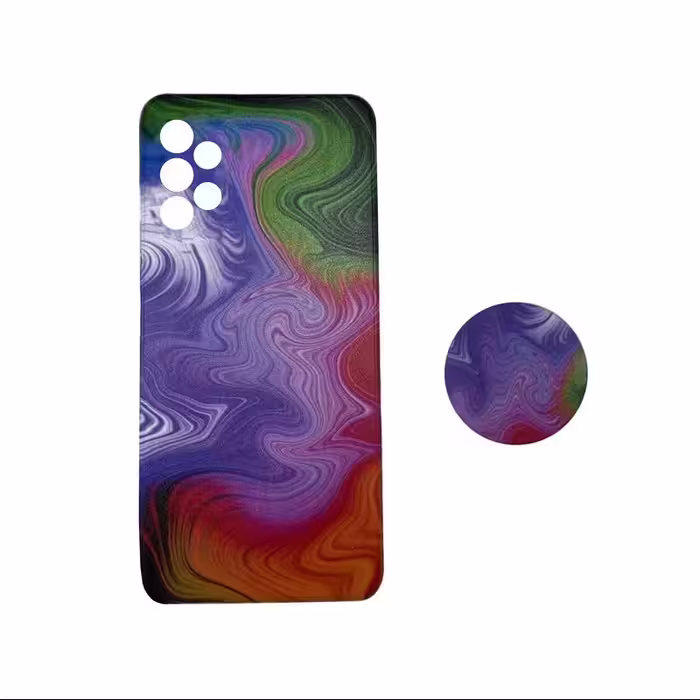 کاور مدل سیلیکونی مناسب   گوشی موبایل سامسونگ Galaxy A32 4g به همراه پاپ سوکت