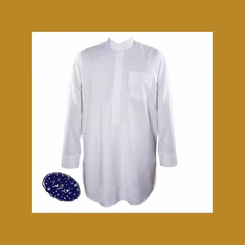 پیراهن تترون پاکستانی سفید