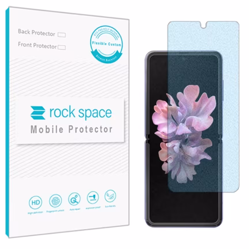  گلس نانو مات بلوکات (ضد اشعه آبی) و ضد ضربه سامسونگ Z Flip برند راک اسپیس 