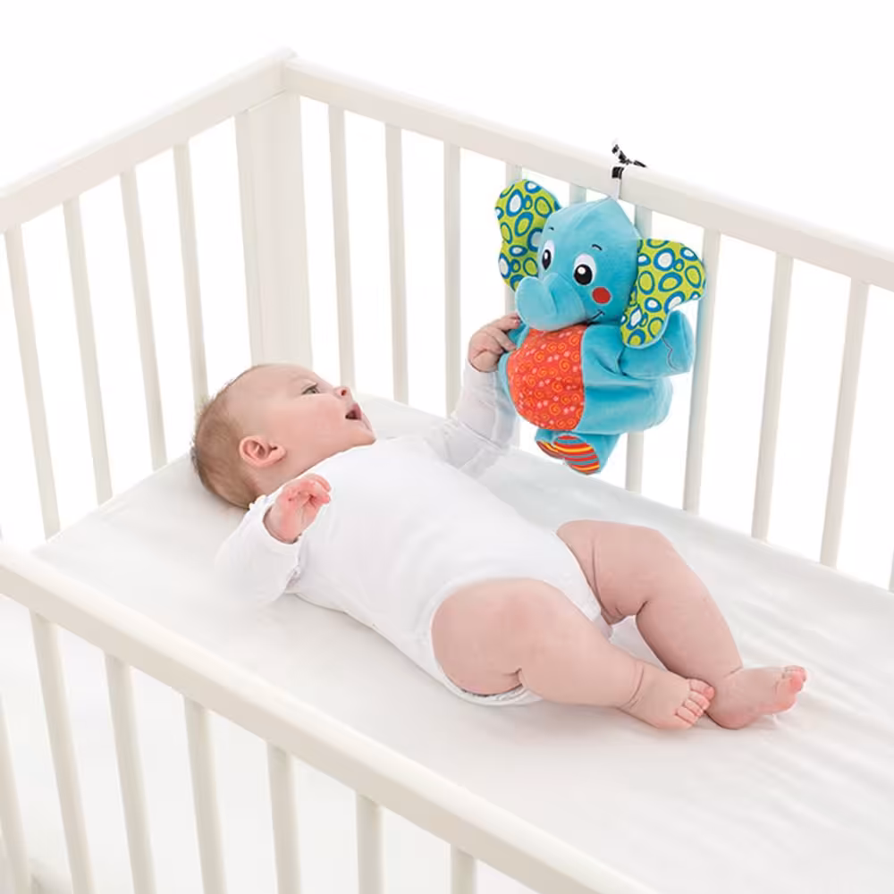 عروسک فیل موزیکال کنارتختی playgro کد184080