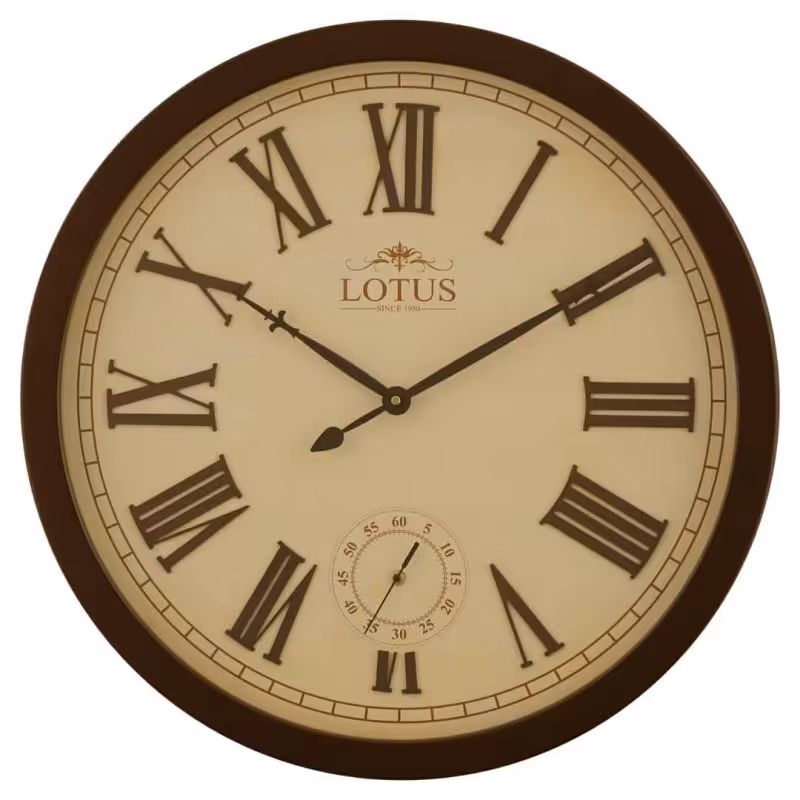 ساعت دیواری چوبی لوتوس مدل 8837 سایز 60