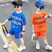 ست تیشرت و شلوارک اسپورت شیک و زیبا جنس پنبه رنگبندی متنوع و جذاب مناسب حدود سنی 5 تا 10 سال