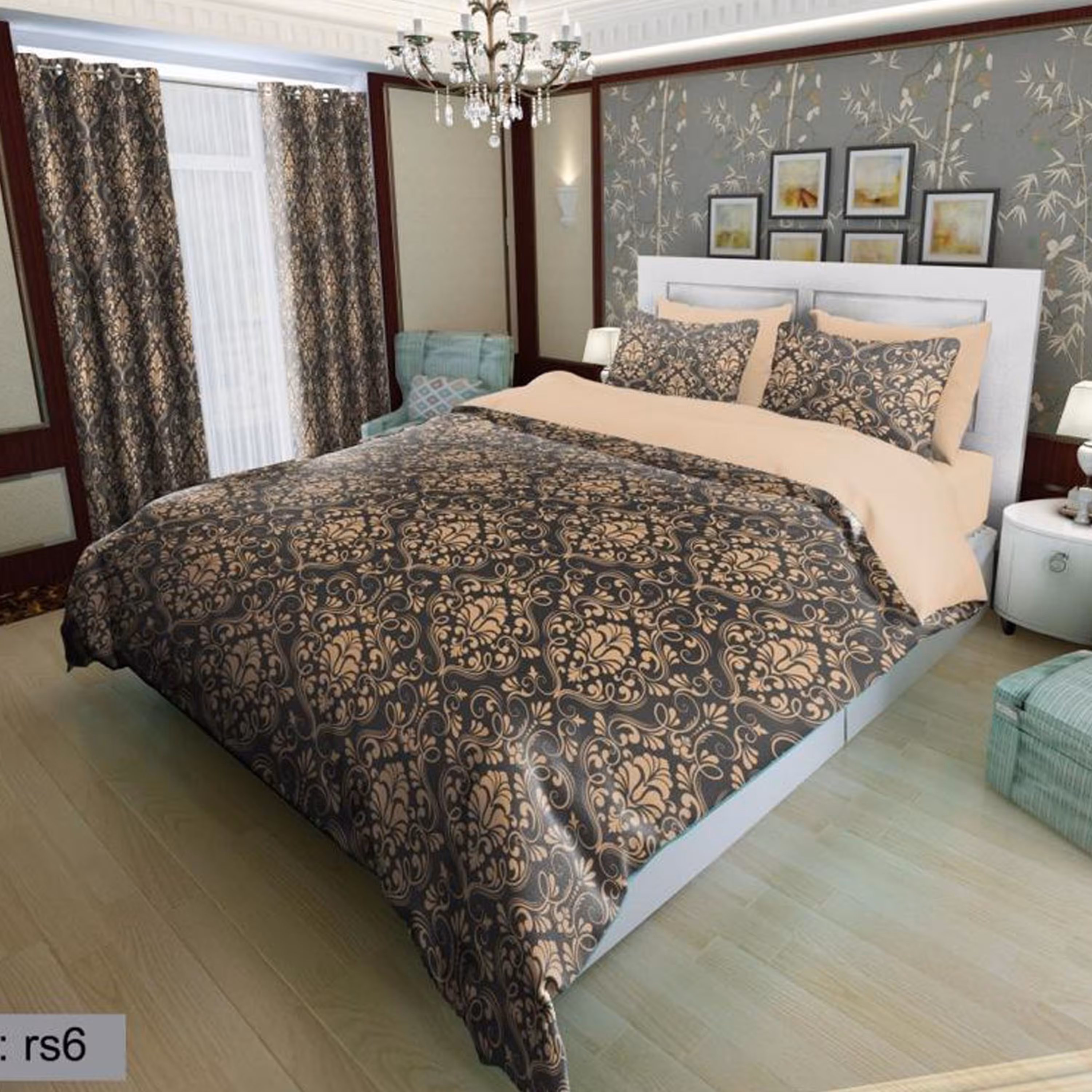 سرویس روتختی 1 نفره تنسل چاپی برندترک لند (Turk Land)  کد rs 6