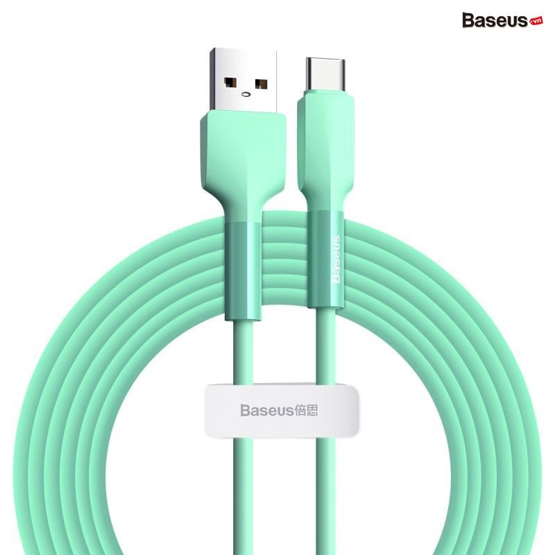 کابل شارژر Type-C باسئوس مدل Silica Gel Cable به طول 2 متر - سبز