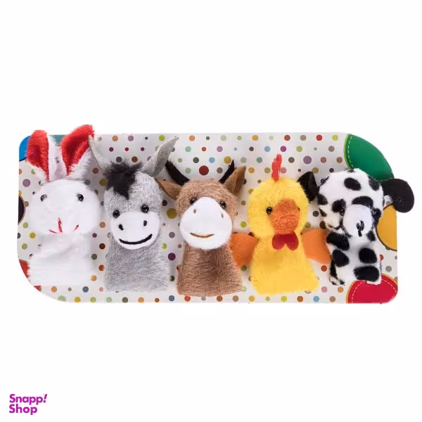 عروسک انگشتی مدل حیوانات مزرعه مجموعه 5 عددی