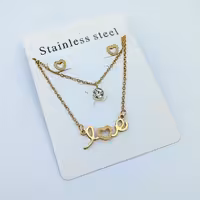 نیم ست شن پاش استیل رنگ ثابت دولاین طرح لاو 