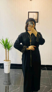 مانتو مجلسی کرپ مدل مانتو نگین کاری ماکسی سایز بزرگ