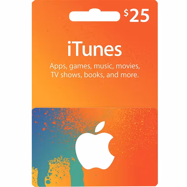 اپل گیفت کارت آیتونز 25 دلاری - Hiapple.ir