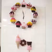 ساعت نمدی دست ساز آشپزخانه