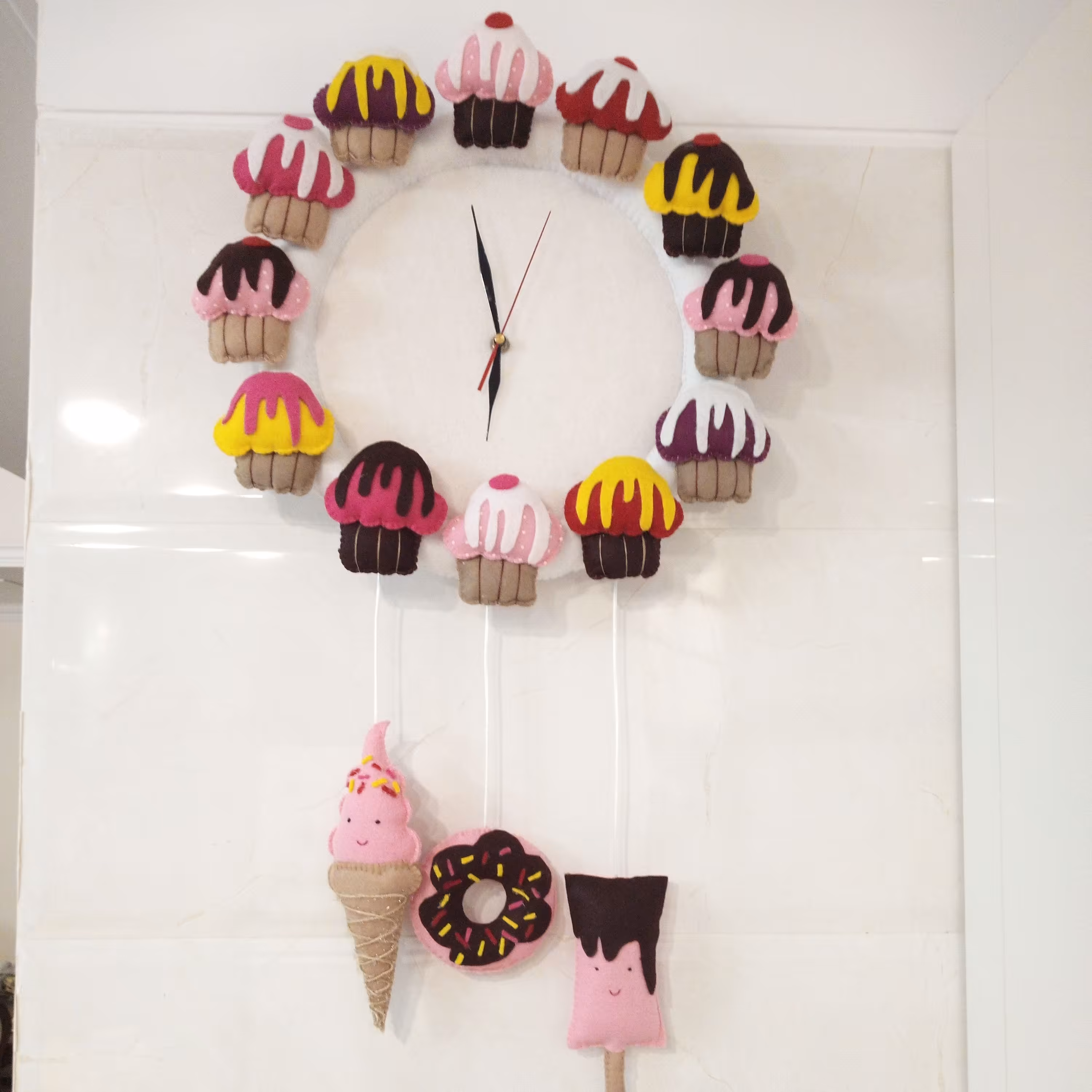 ساعت نمدی دست ساز آشپزخانه